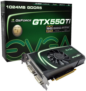EVGA GeForce GTX 550 Ti FPB and GeForce GTX 550 Ti superclocked